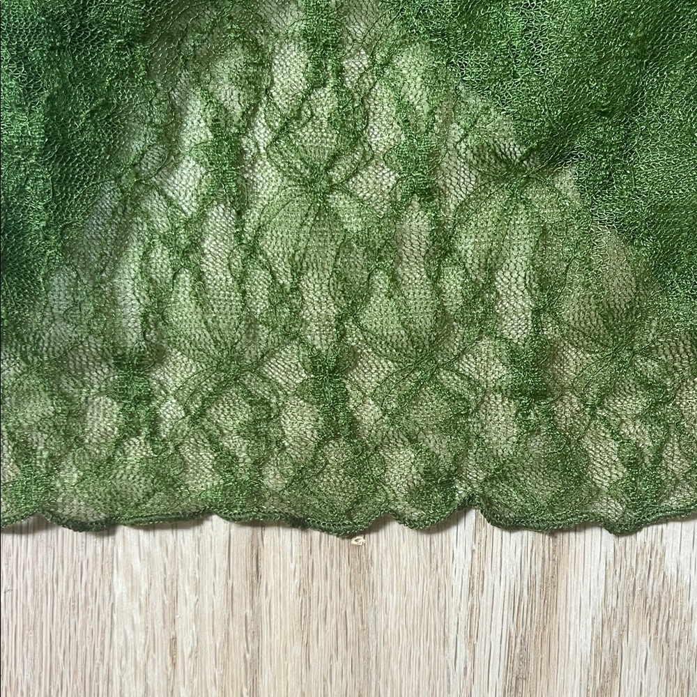 Urban Outfitters Green Sheer Lace Top - Picture 4 of 6